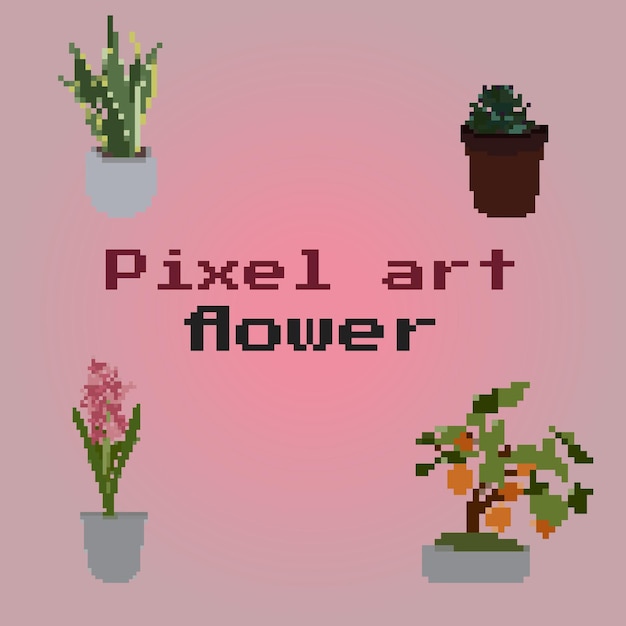 Pixel art flower