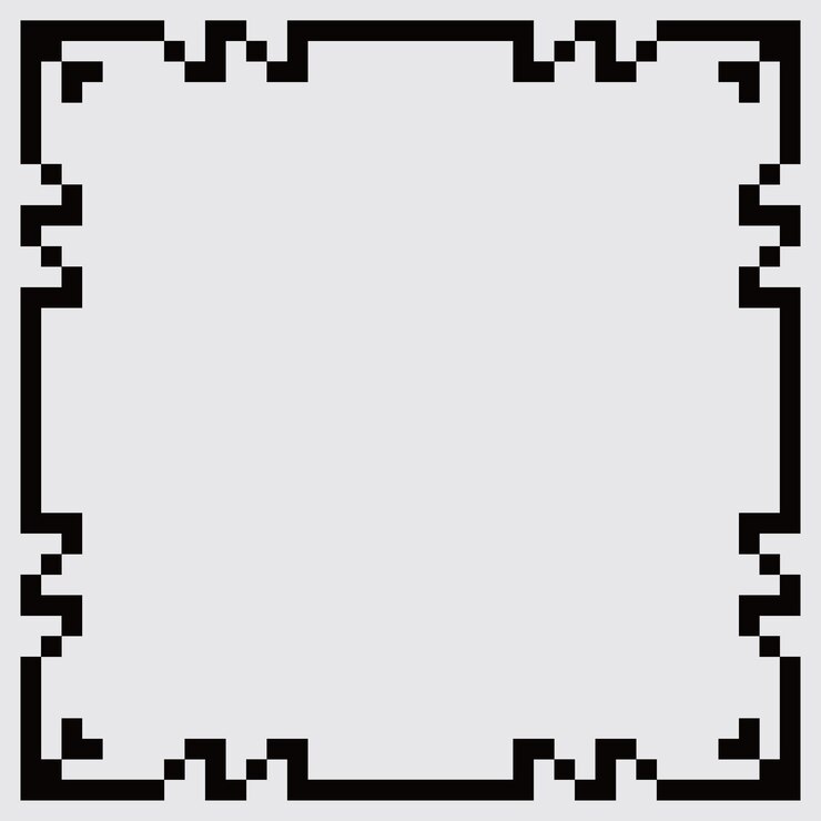 Vector pixel art frame aesthetics retro sprite design
