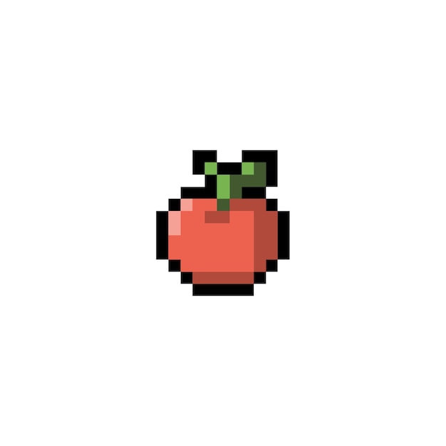 Vector pixel art fruit icon