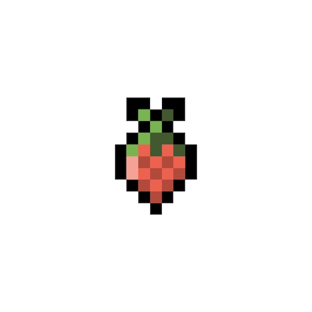 Vector pixel art fruit icon