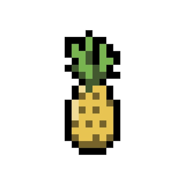 Vector pixel art fruit icon