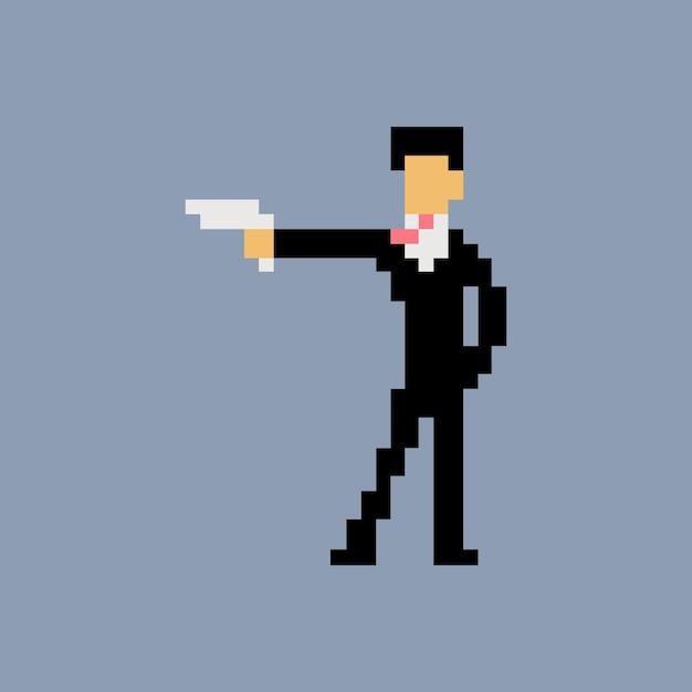 Vector pixel art game character