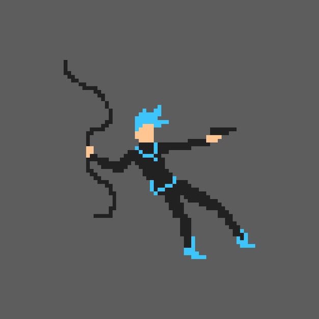 Vector pixel art game character