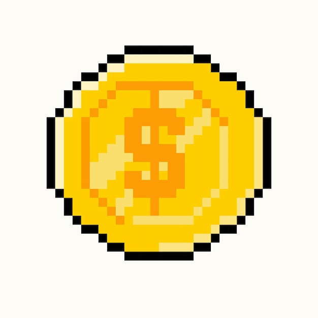 ベクトル ドット絵ゲーム通貨コイン