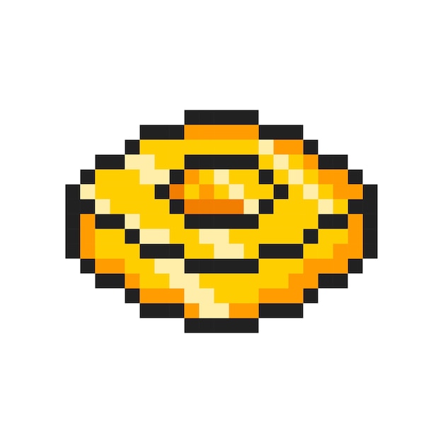 Vector pixel art gold