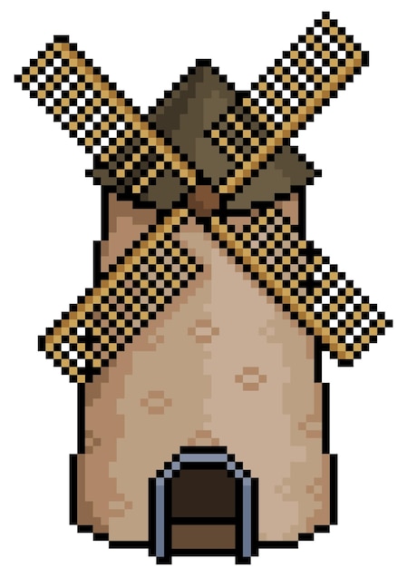 Pixel art graanmolen item 8 bit