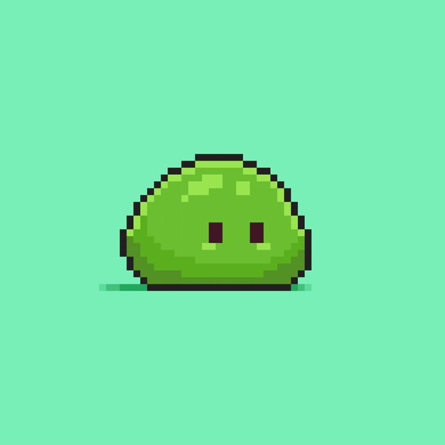 Nhân vật Pixel Art Slime xanh đang chờ đón bạn trên hình ảnh này! Hãy khám phá thế giới Pixel Art đầy màu sắc và linh hoạt để có những giây phút thư giãn tuyệt vời.