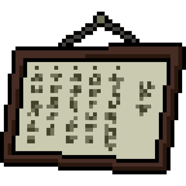 Vector pixel art of haiku wall hang