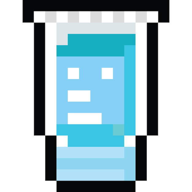 Iconica di una bottiglia di disinfettante per mani in pixel art