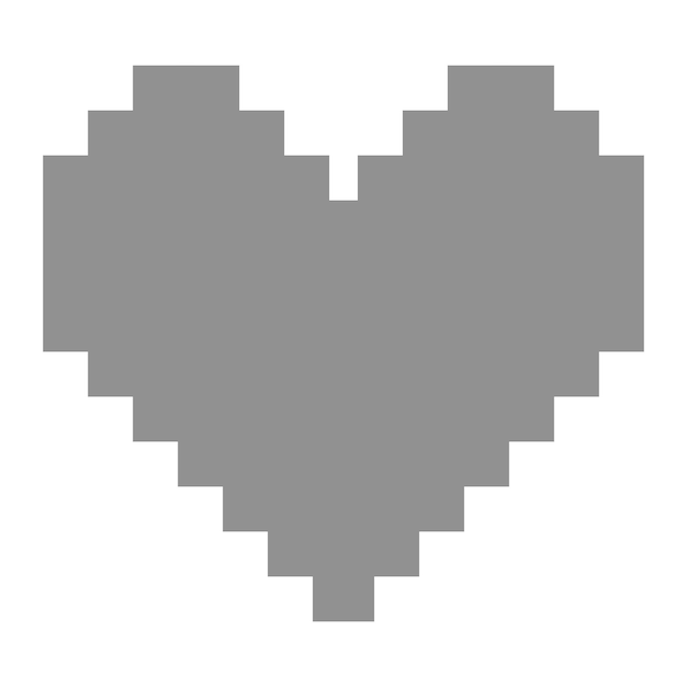 pixel art hart vorm emoticon icoon retro pixel liefde icoon knop 8bit harten emoji