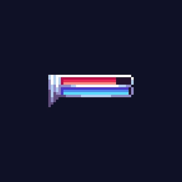 Vector pixel art health bar for game asset