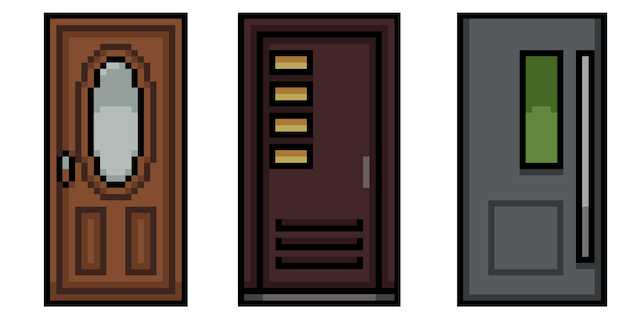 Doors seek pixel art