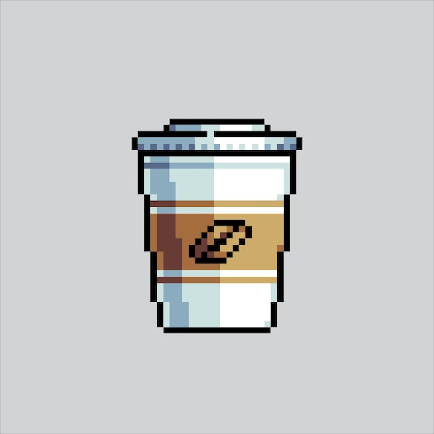 Pixel art illustratie kop koffie Pixelated koffie een kop koffie pixelated voor het spel