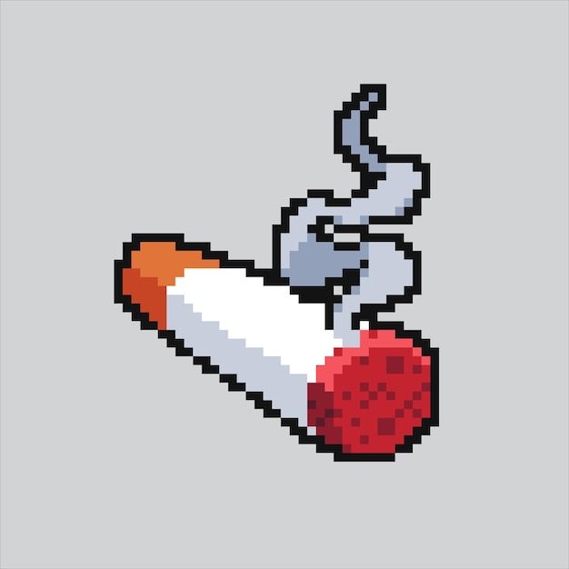 Pixel art illustratie Sigaretten Rook Pixelated Tabak Sigaretten Tabak sigaretten Rook icoon