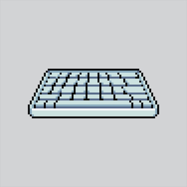 Pixel art illustratie toetsenbord pixelated toetsenbord computer laptop toetsenbord voor pixelated spel
