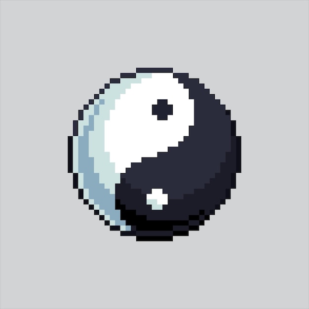 Pixel art illustratie Yin Yang Symbol Pixelated Yin Yang Symbol Yin Yang Symbol pixelated spel