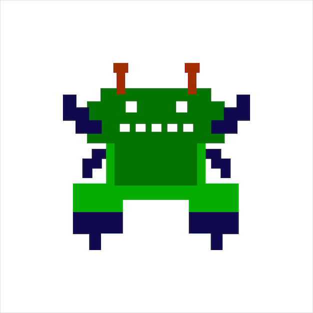 Premium Vector  Pixel art illustration vector monster design