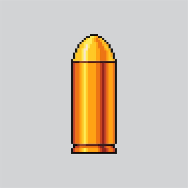 Pixel art illustration bullet pixelated bullet gun bullet military pixelated for the pixel art