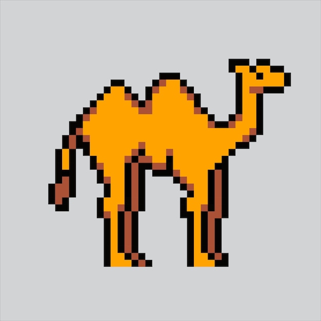 Pixel art illustration Camel Pixelated Camel Cute Middle East Camel animal icon pixelated