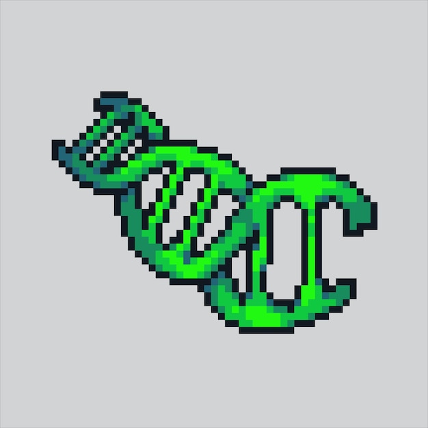 Pixel art illustration DNA Pixelated DNA DNA human gen medical health pixelated for the game