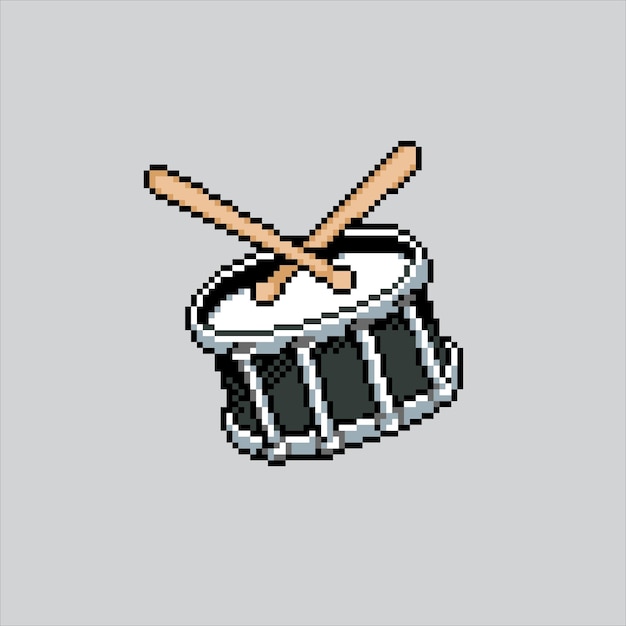 Pixel art illustration Drum Pixelated Drum Drum music instrument pixelated for the pixel art game