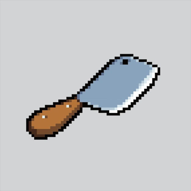 Pixel art illustration Kitchen Knife Pixelated knife Kitchen knife pixelated for the game