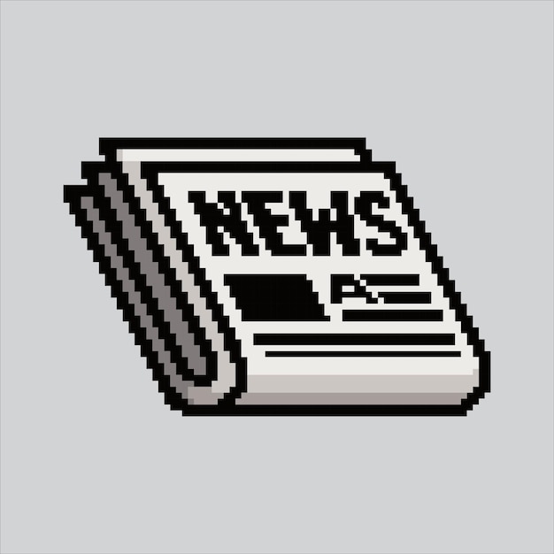 Pixel art illustration Newspaper Pixelated Newspaper News paper office icon pixelated