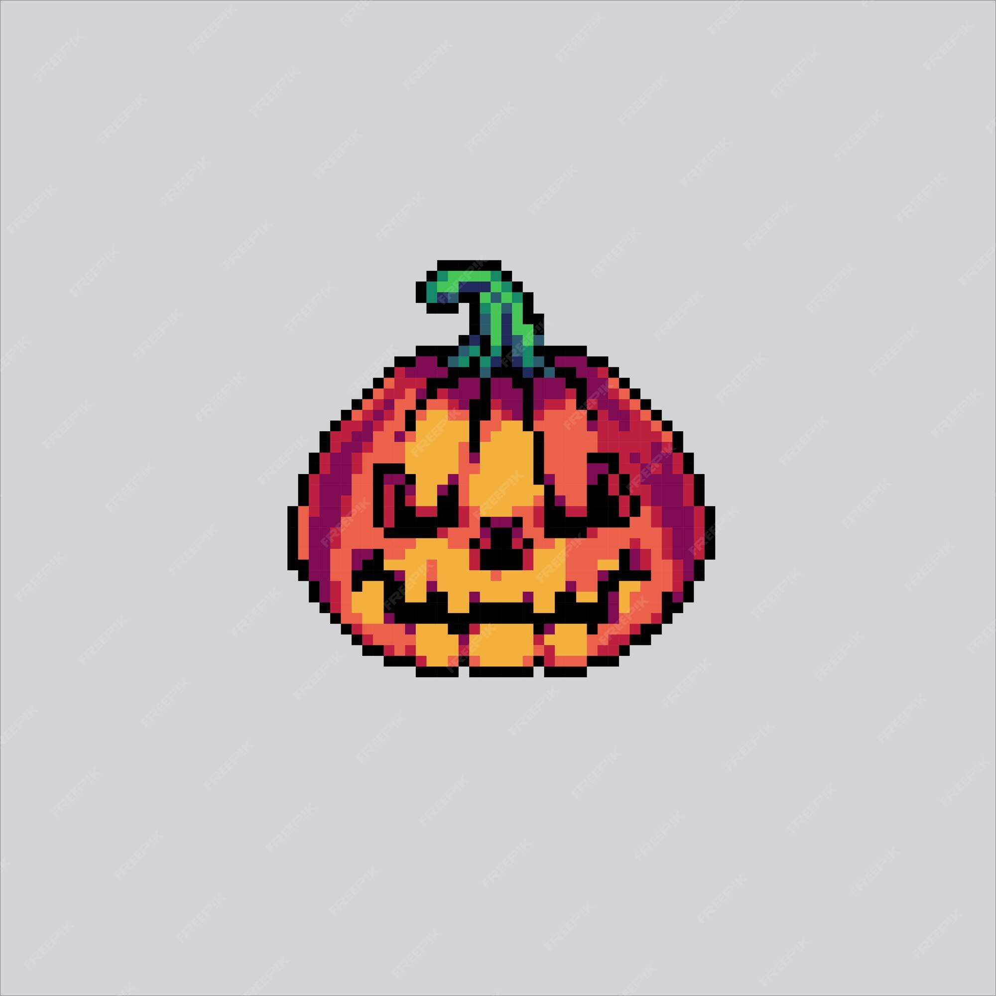 Pixel Art Pumpkin Icon. 32x32 Pixels Stock Vector - Illustration of coding,  fear: 180013954