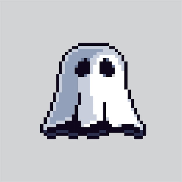 Vector pixel art illustration spooky ghost pixelated ghost scary spooky ghost pixelated for the game