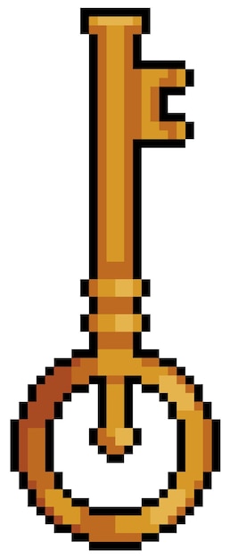 Pixel art key bit game-item