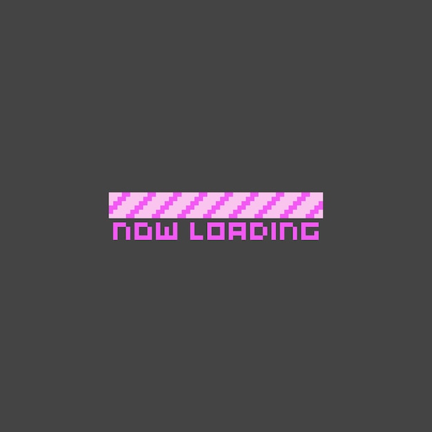 Vector pixel art loading icon