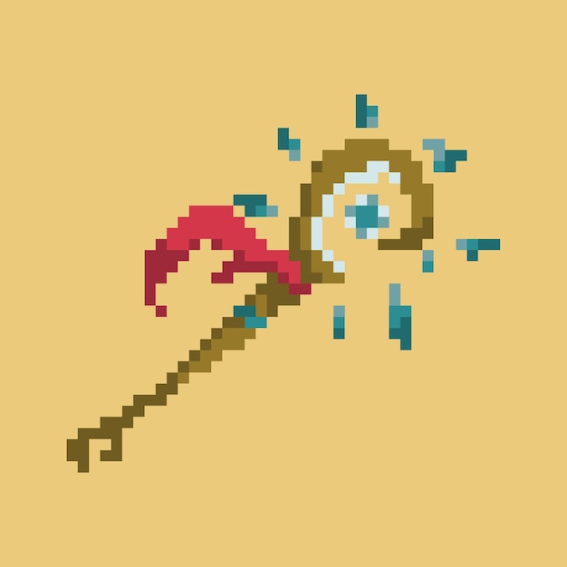 pixel art mage staff