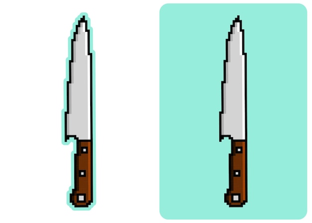 Pixel art mes ontwerp vector