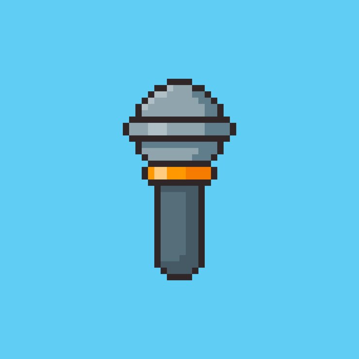 Pixel art Microphone game asset design
