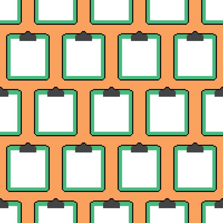 Vector pixel art minimalist pattern seamless design