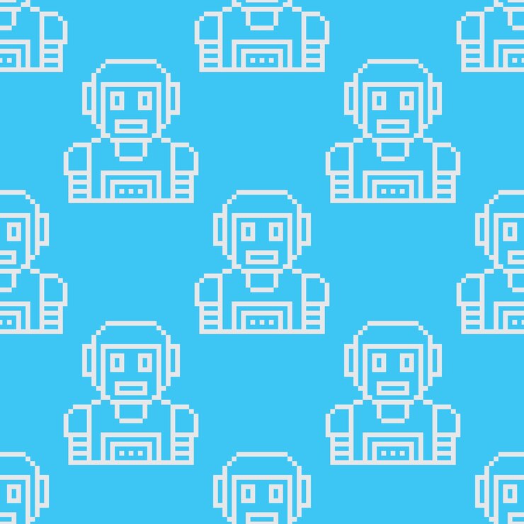 Vector pixel art minimalist pattern vintage aesthetics retro sprite design
