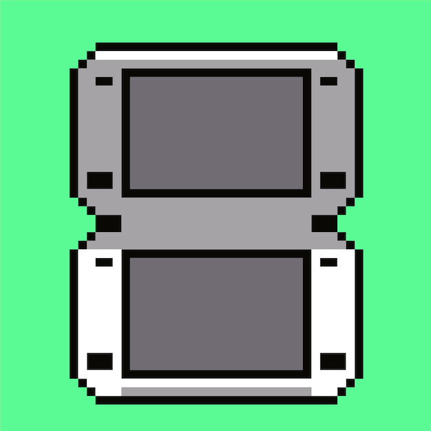 A pixel art of a nintendo game console.