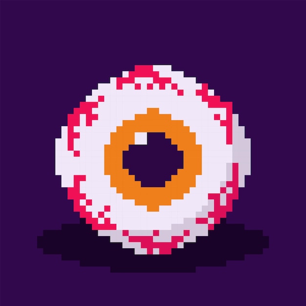 Pixel art oog eng halloween