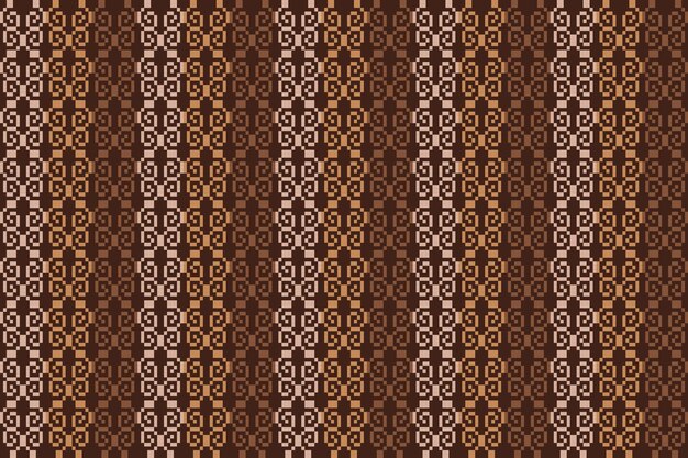 ピクセル・アート・パターン (Pixel Art Pattern) - 織物用幾何学的民族的なパターンピクセルパターン・アートの壁紙