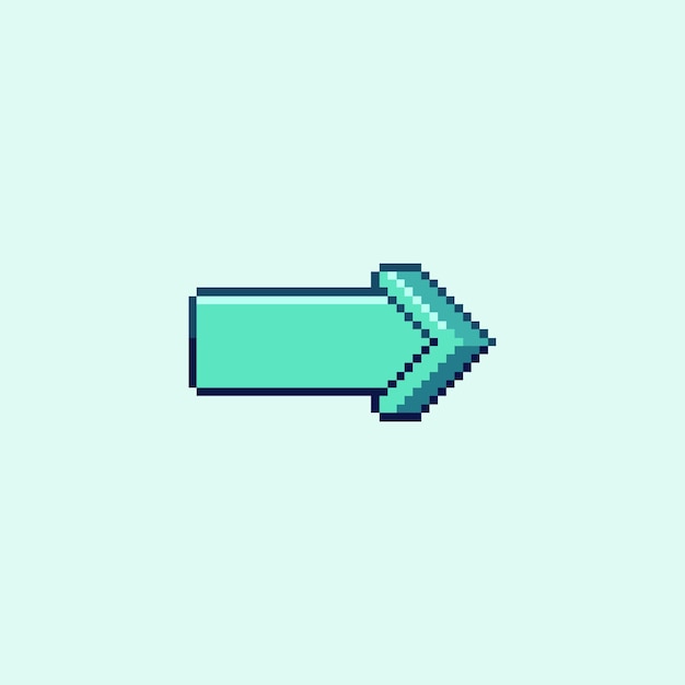 pixel art pijl vector icoon
