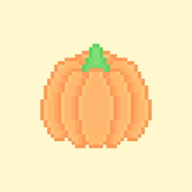 Pixel art of pixelated pumpkin