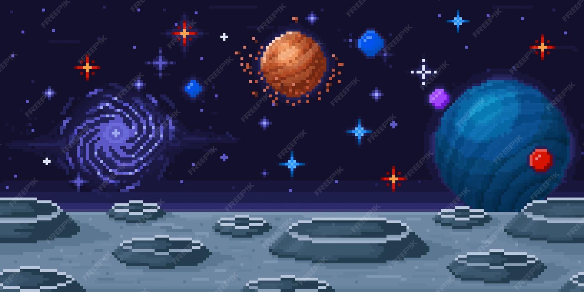 Tổng hợp 8 bit space background đậm chất game, vẽ nét hoài niệm