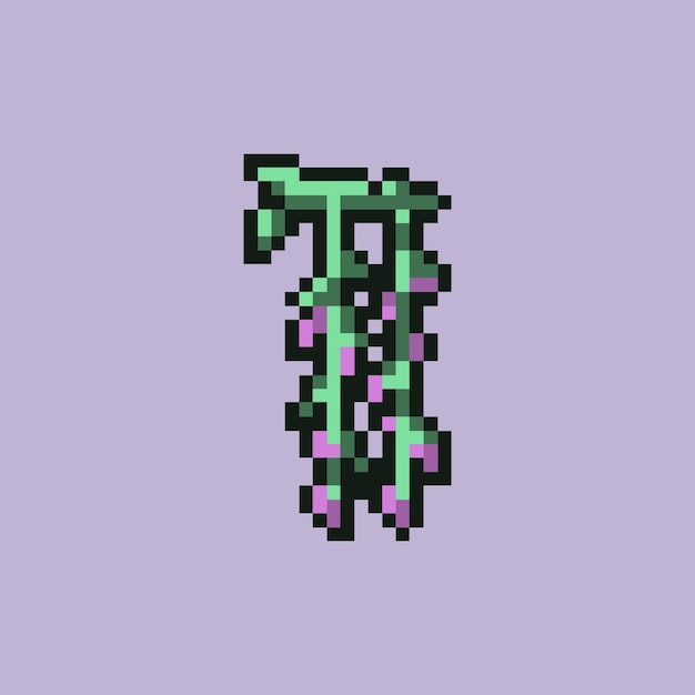 pixel art plant for game asset