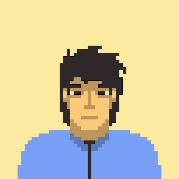 Vettore ritratto di pixel art