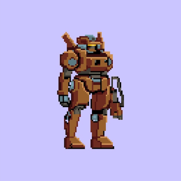 Pixel art robot karakter