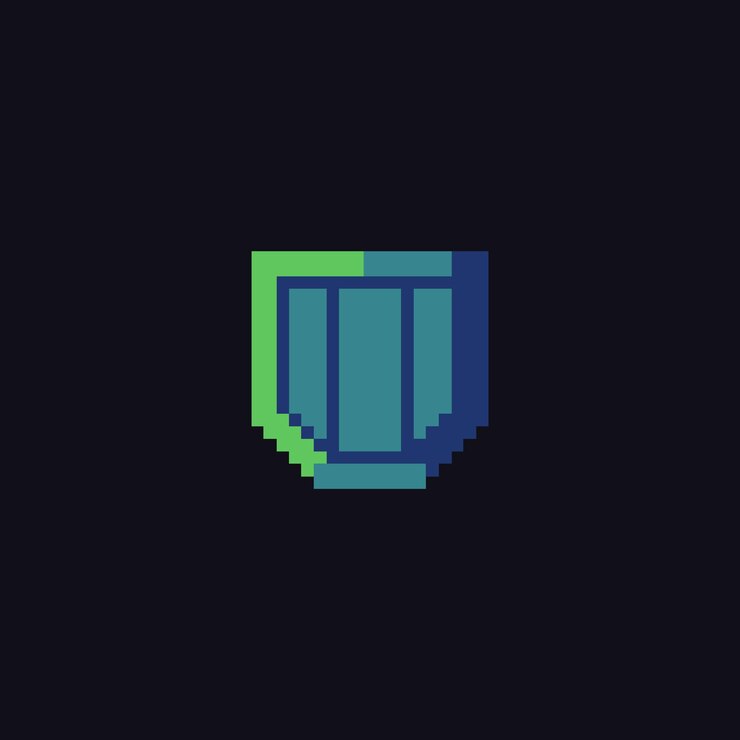 Vector pixel art rpg icon