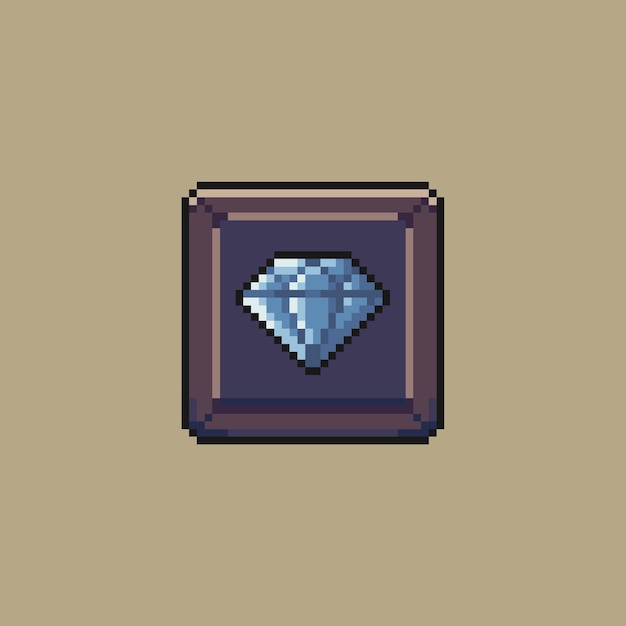 Vector pixel art rpg item for game asset