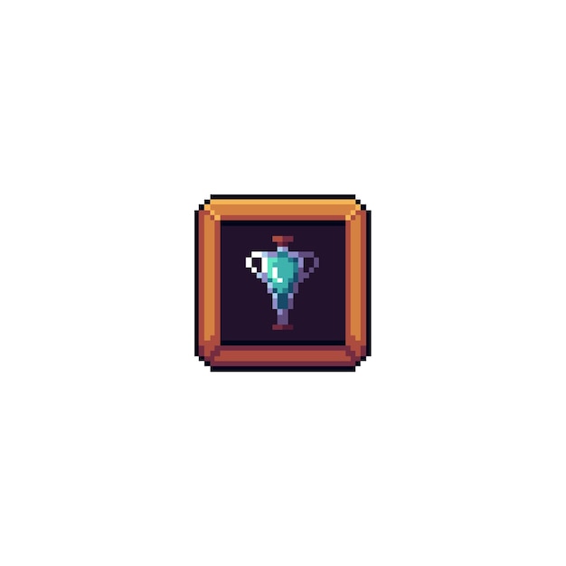 Vector pixel art rpg item inventory