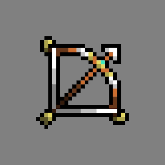 Vector pixel art rpg weapon for game asset