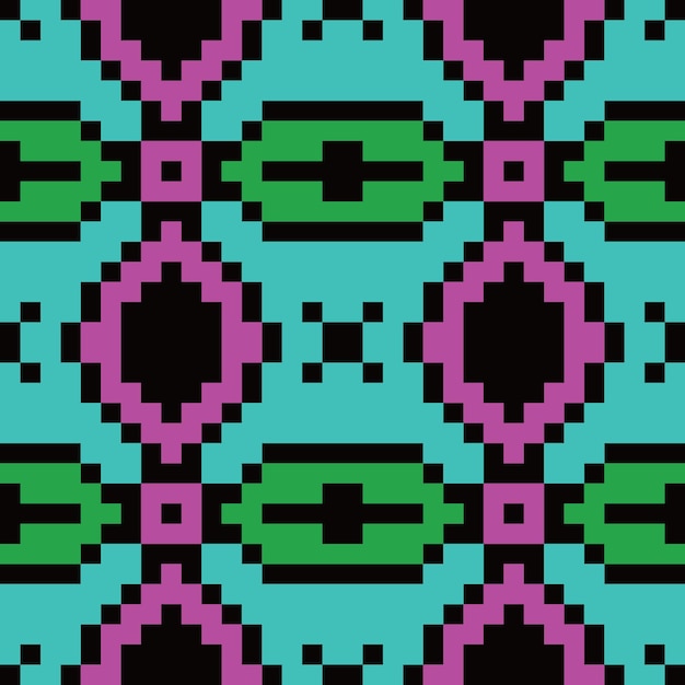 pixel art seamless pattern